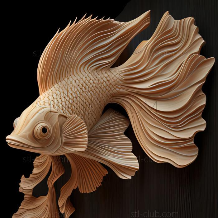 st Brush   tailed fighting fish fish